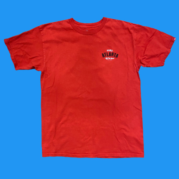 Vans Off The Wall Atlanta Skateboarding Chapter Red Black T-Shirt Men's Medium - Picture 1 of 8